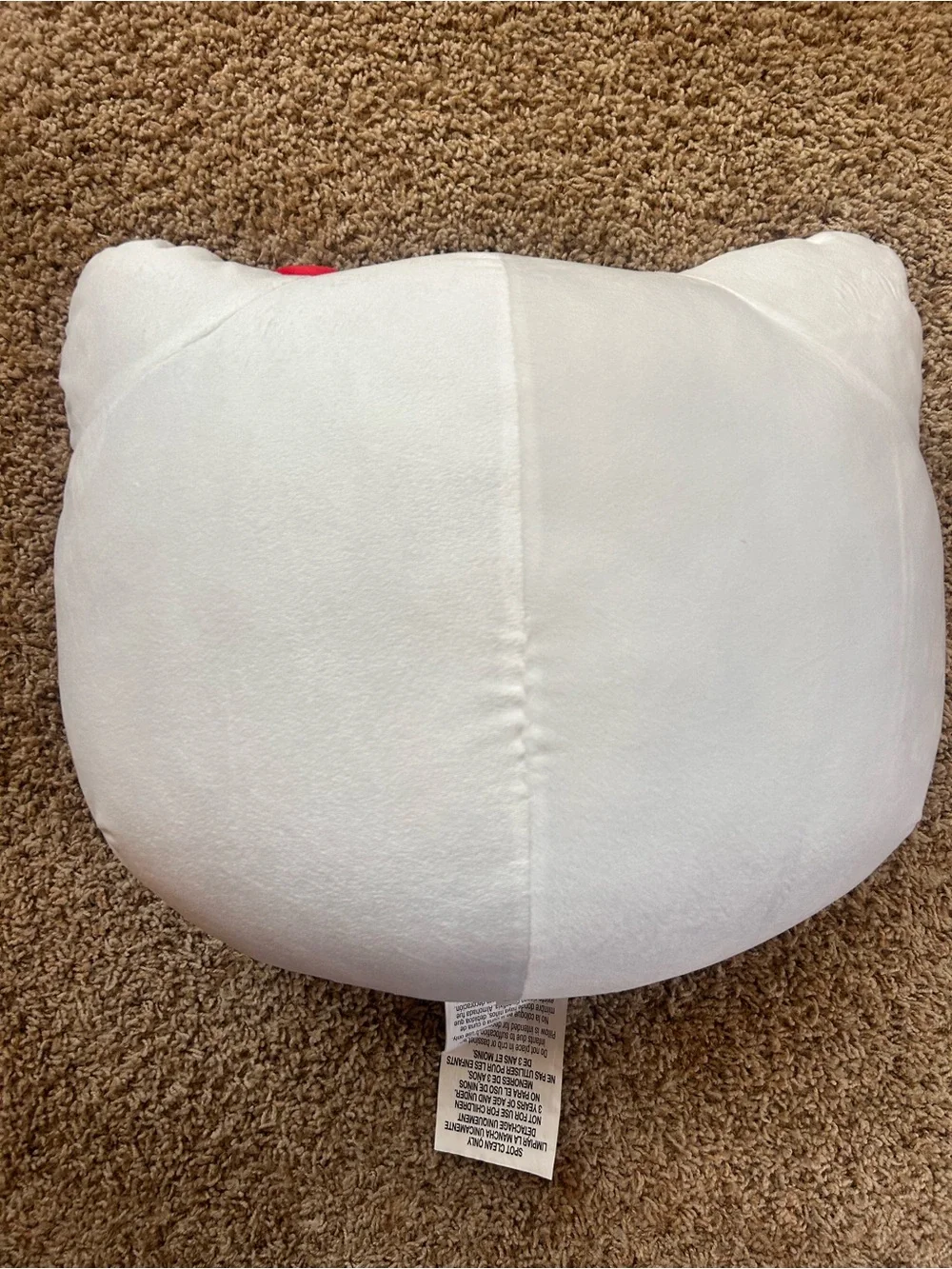 Sanrio Hello Kitty XL Face Cushion Red Bow Plush Pillow Jumbo Sized